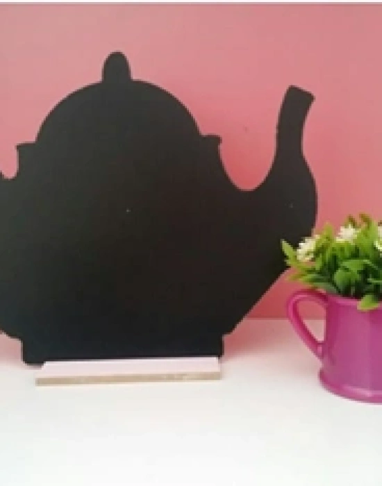 AHŞAP DEMLİK ŞEKLİNDE KARA TAHTA