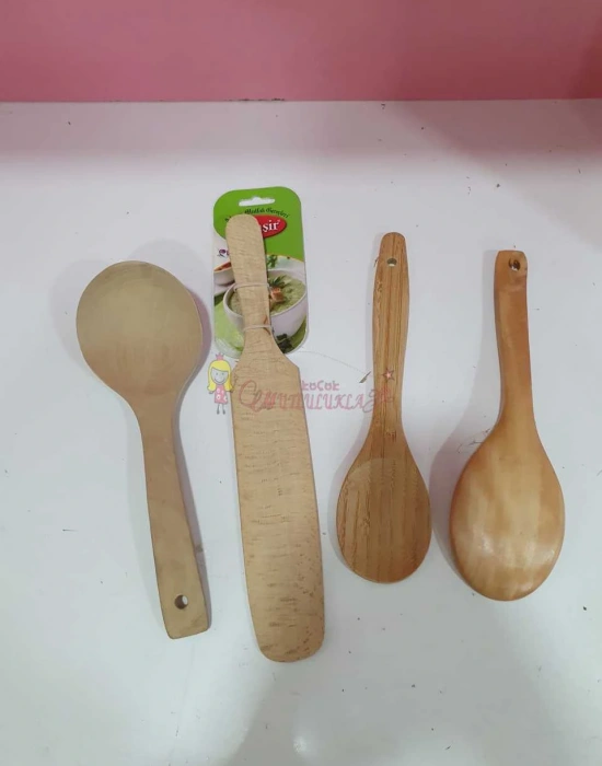 AHŞAP KAŞIK SETİ 4 PARÇA