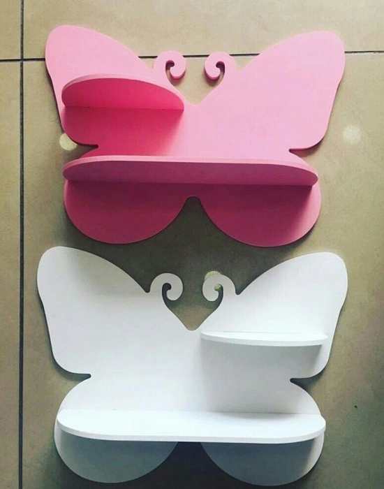 AHŞAP KELEBEK ŞEKLİNDE RAF