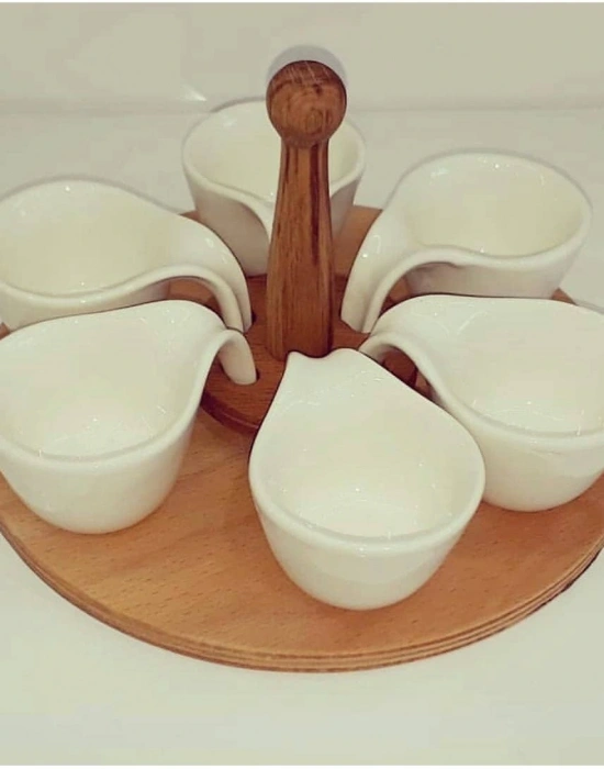 AHŞAP STANDLI 6LI KÜÇÜK SOSLUK