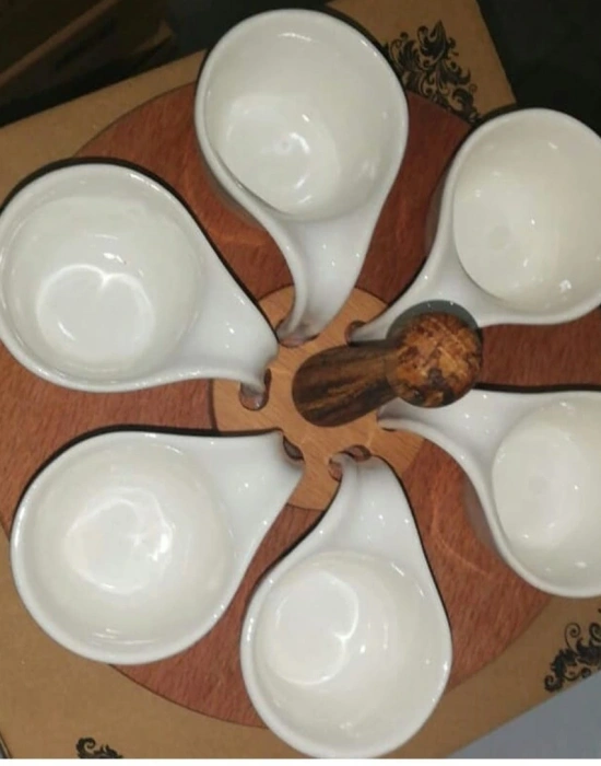 AHŞAP STANDLI 6LI KÜÇÜK SOSLUK