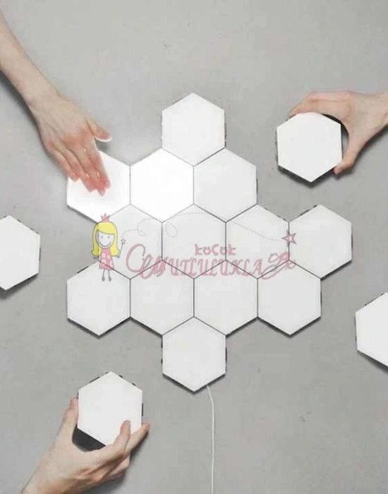 Altıgen LED Duvar Aydınlatması Dokunmatik Kumandalı Petek Lambası