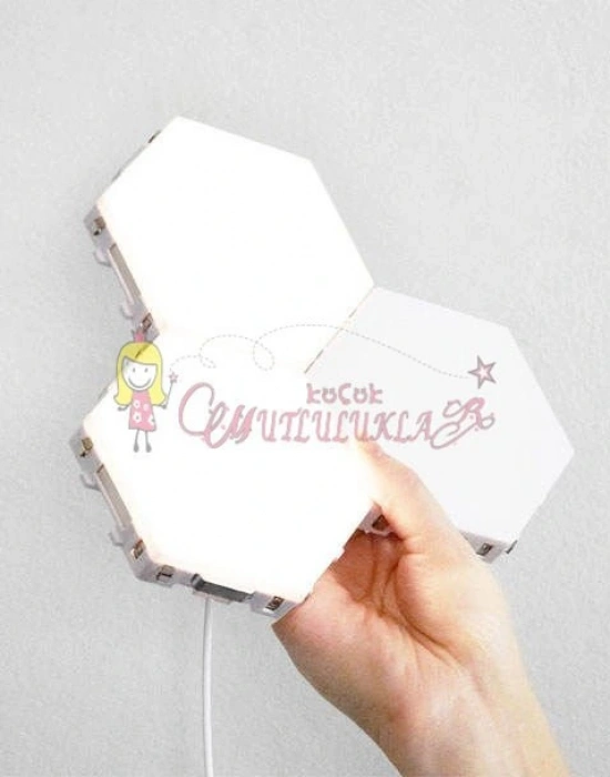 Altıgen LED Duvar Aydınlatması Dokunmatik Kumandalı Petek Lambası