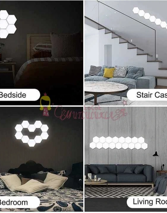 Altıgen LED Duvar Aydınlatması Dokunmatik Kumandalı Petek Lambası