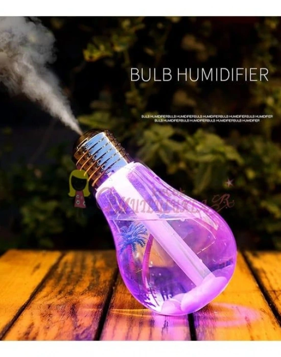 Ampul Şeklinde Led Işıklı Hava Nemlendirici Buhar Makinesi