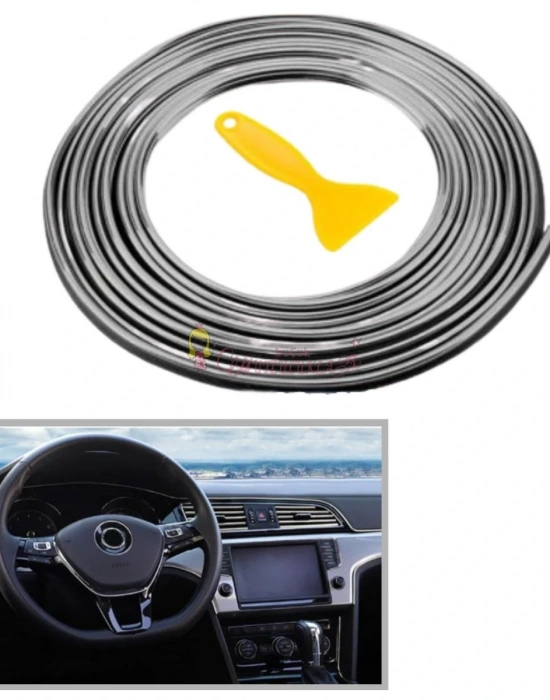 Araba Oto Trim Dekorasyon Şeridi Kauçuk Elastik Kolay Kurulum 5 metre Şerit Bant