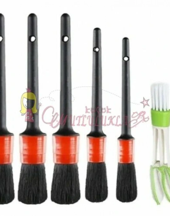 ARABA TEMİZLİK FIRÇASI SETİ DETAYLI 5 + 1 set