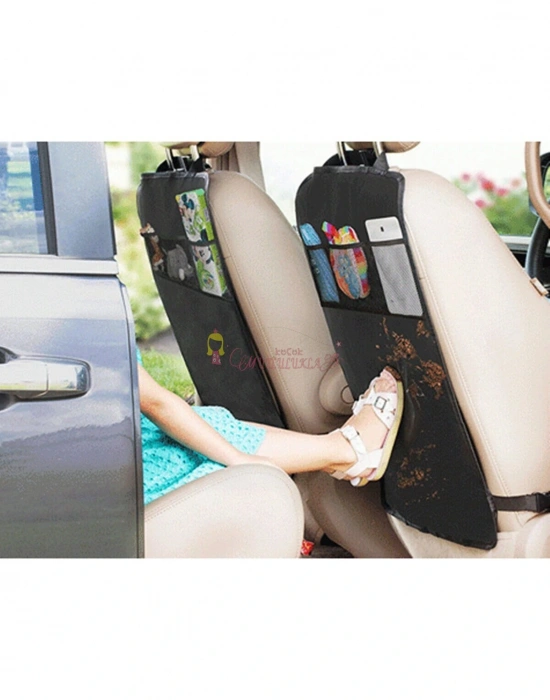 Arac Koltuk Arkası Koruyucu Fileli Organizer 2 Adet