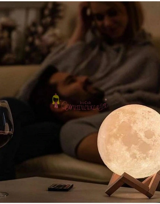 Ay Şeklinde Dekoratif 3D Gece Lambası Led Masa Lambası