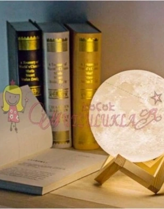 Ay Şeklinde Dekoratif 3D Gece Lambası Led Masa Lambası