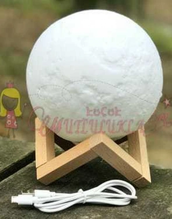 Ay Şeklinde Dekoratif 3D Gece Lambası Led Masa Lambası