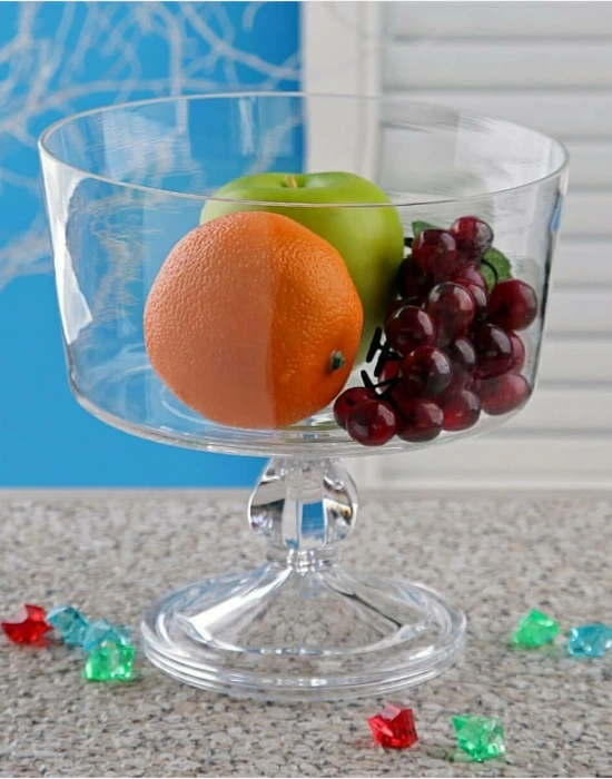 AYAKLI BÜYÜK BOY SALATA KASESİ ŞEFFAF