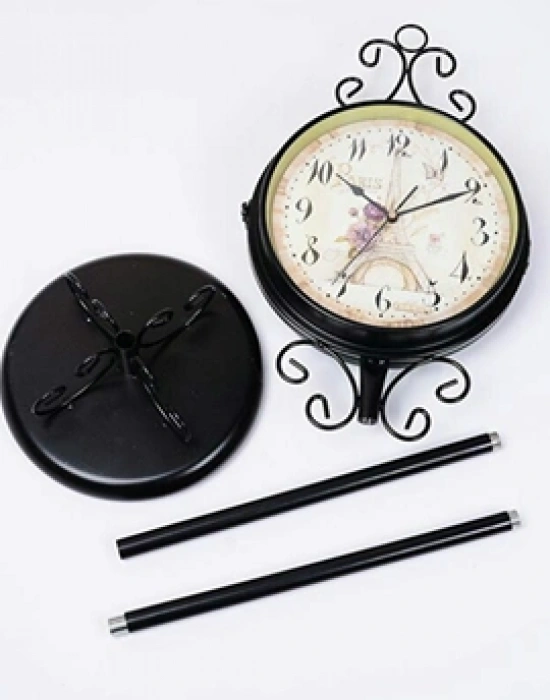 AYAKLI ÇİFT TARAFLI FERFORJE SAAT