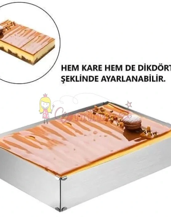 Ayarlanabilir Kare Pasta Kek Kalıbı