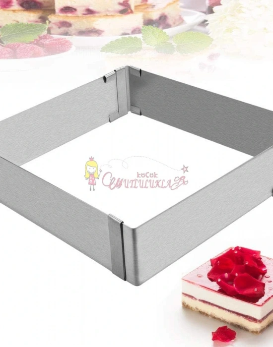 Ayarlanabilir Kare Pasta Kek Kalıbı