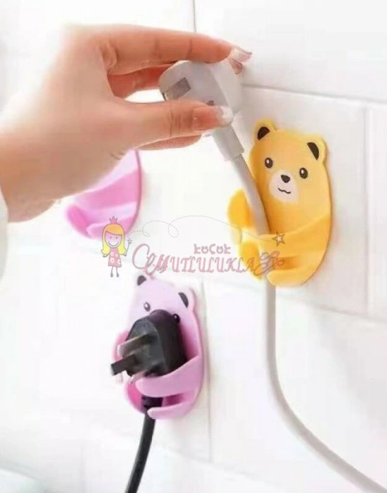 AYICIK DESENLİ SEVİMLİ FİŞ TUTUCU 4LÜ