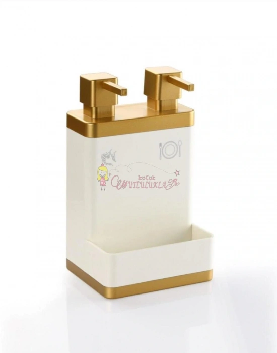 AZRA 2Lİ MUTFAK SIVI SABUNLUK BEYAZ GOLD