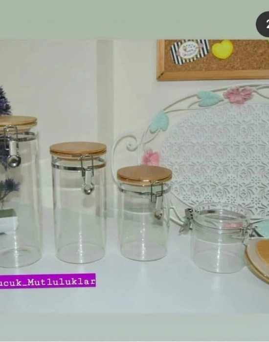 BAMBU KİLİTLİ BORASİLİKAT SAKLAMA KABI