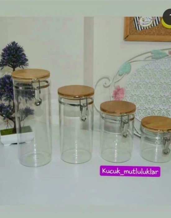 BAMBU KİLİTLİ BORASİLİKAT SAKLAMA KABI