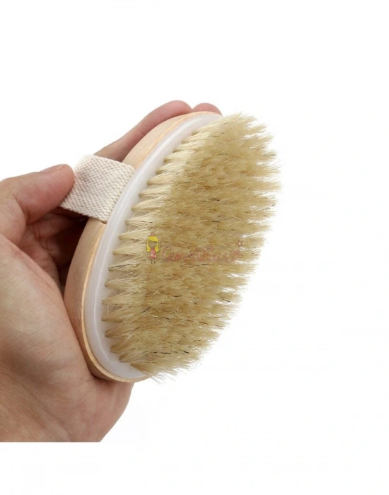 Banyo Sırt Fırçası Uzun Ahşap Saplı