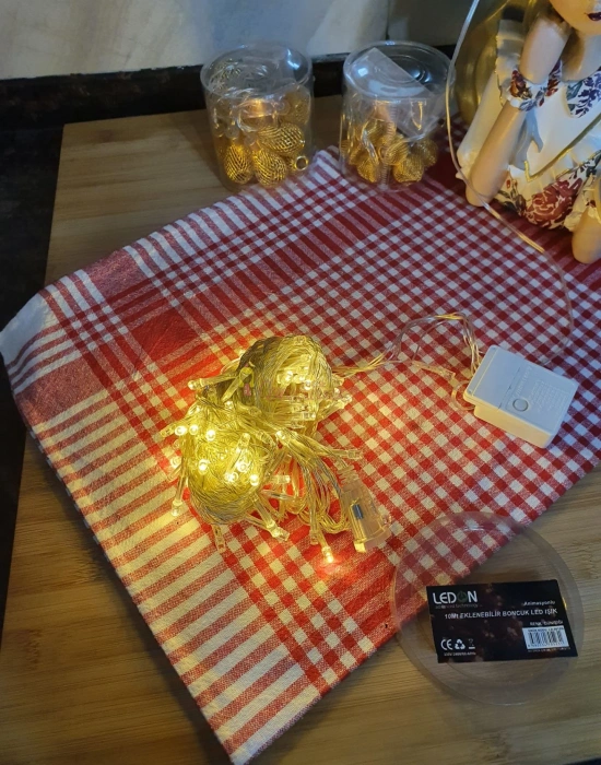 Boncuk Günışığı 10 m eklenebilir Led Yılbaşı Ağaç Süsü