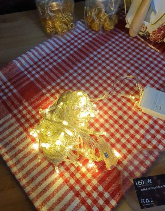 Boncuk Günışığı 10 m eklenebilir Led Yılbaşı Ağaç Süsü