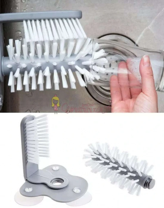 Bulaşık Yıkama Fırçası Seti ve Bardak Yıkama Aparatı