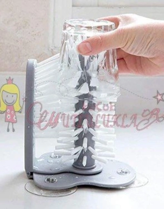 Bulaşık Yıkama Fırçası Seti ve Bardak Yıkama Aparatı