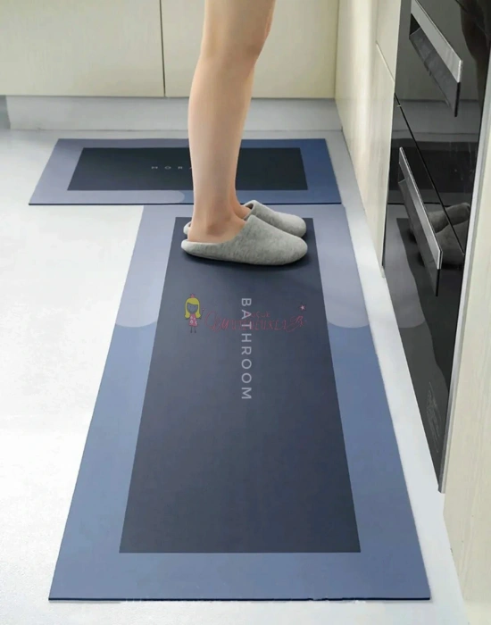 Büyük Boy Dikdörtgen / Oval Uzun Sihirli Paspas Su Emici Tabanlı Paspas 40 x 120