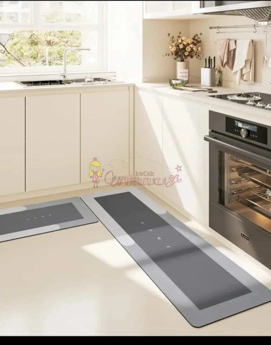 Büyük Boy Dikdörtgen Uzun HOME yazılı Sihirli Paspas