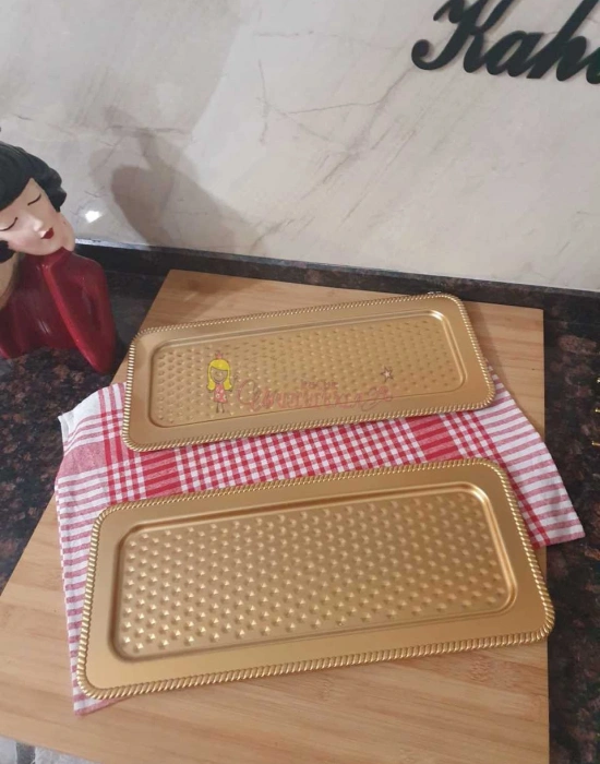 Büyük Boy Uzun Dikdörtgen Tepsi