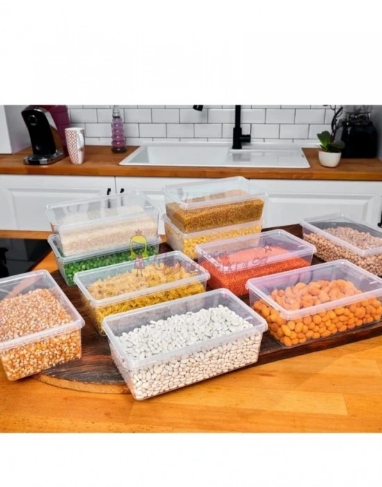 Buzdolabi Saklama kabi dikdortgen ( 10 adet ) 2 Lt