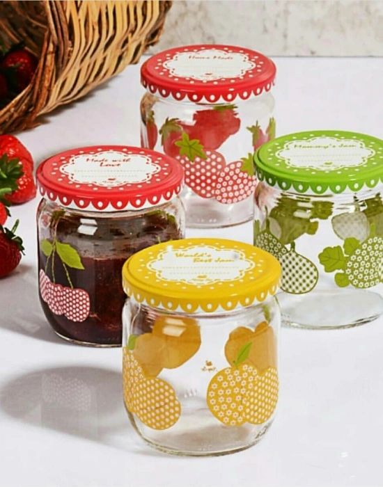 CAM 4LÜ DESENLİ KAVANOZ