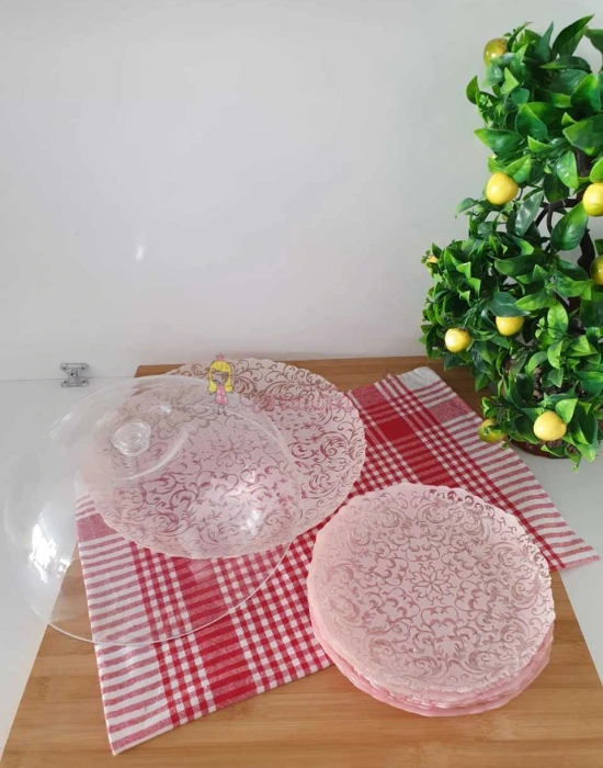 Cam fanus servis tabaklı 6 kişilik