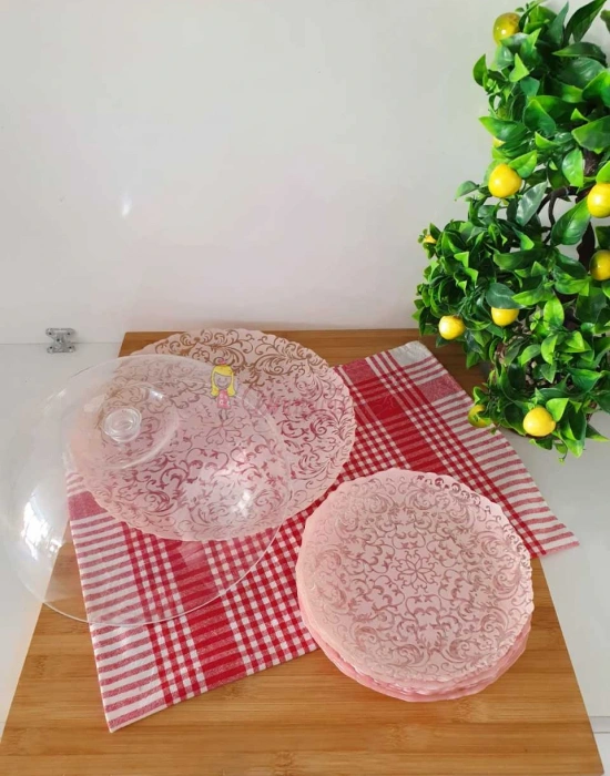 Cam fanus servis tabaklı 6 kişilik