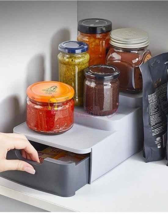 Çekmeceli Organizer Düzenleyici Mutfak Tezgah Üstü Dolap Içi Kompakt Düzenleyici