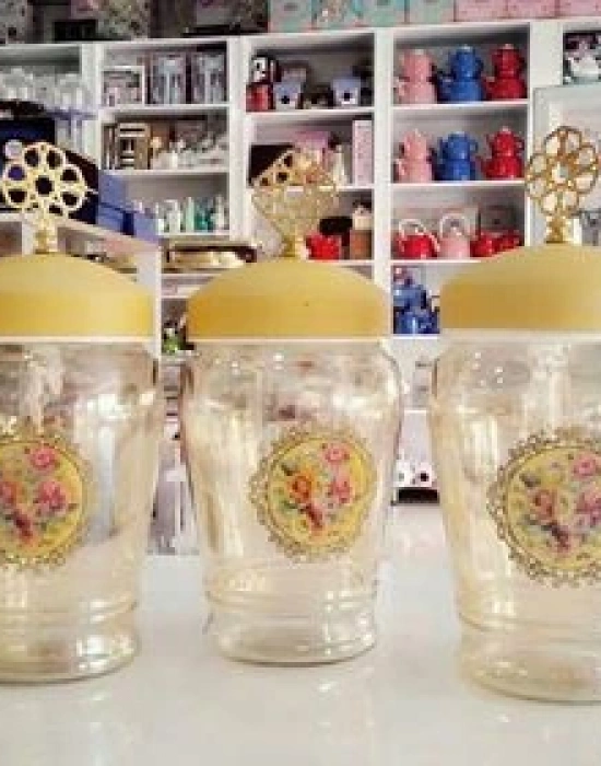 ÇİÇEKLİ KRİSTAL KAVANOZ