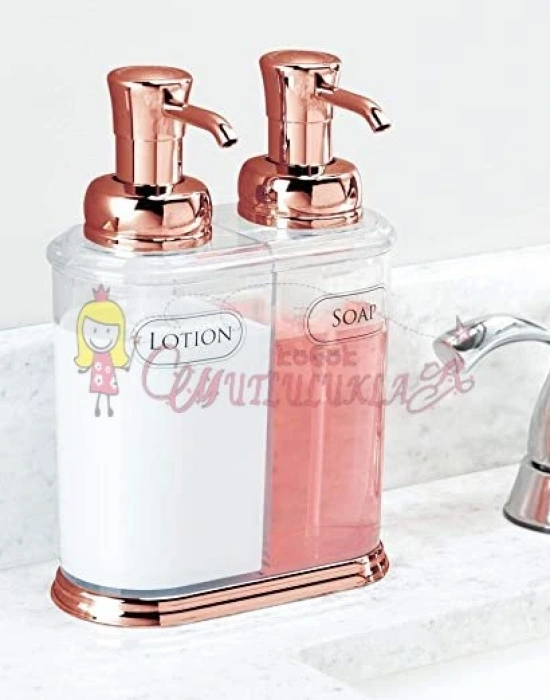 Çift Hazneli Şefaf Sıvı Sabunluk