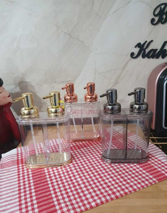 Çift Hazneli Şefaf Sıvı Sabunluk