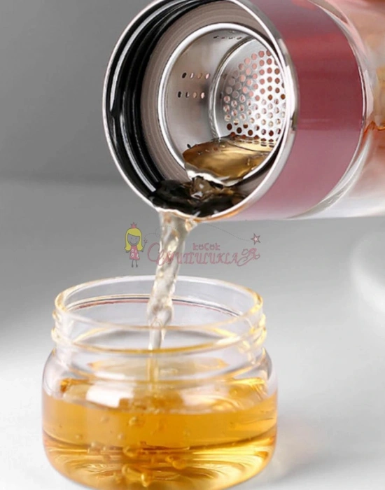 Çift Katlı Cam Bitki Çayı Demliği Filtre Kahve Demliği Bitki Çayı Bardak Çay French Press