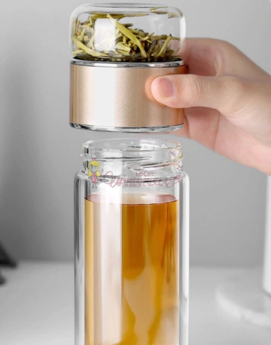 Çift Katlı Cam Bitki Çayı Demliği Filtre Kahve Demliği Bitki Çayı Bardak Çay French Press