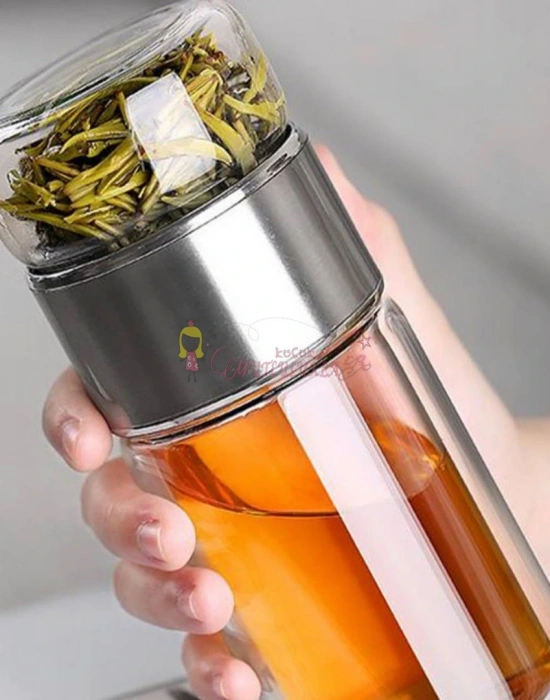 Çift Katlı Cam Bitki Çayı Demliği Filtre Kahve Demliği Bitki Çayı Bardak Çay French Press