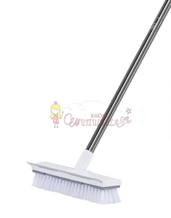Çift Taraflı Yer Zemin Çekçekli Wc Cam Fayans Parke Duvar Temizleme Fırçası