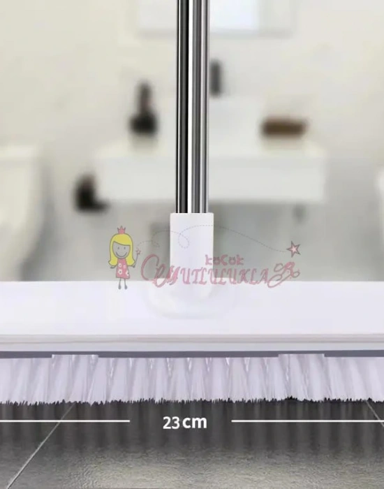 Çift Taraflı Yer Zemin Çekçekli Wc Cam Fayans Parke Duvar Temizleme Fırçası