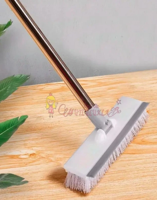 Çift Taraflı Yer Zemin Çekçekli Wc Cam Fayans Parke Duvar Temizleme Fırçası