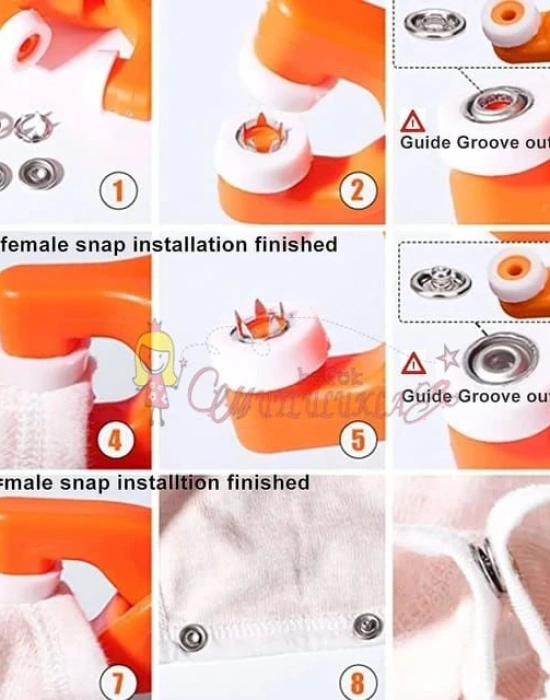 Çıt Çıt Düğme Ve Pensesi 100 Set Çıt Çıt Metal Düğme Yapma Seti