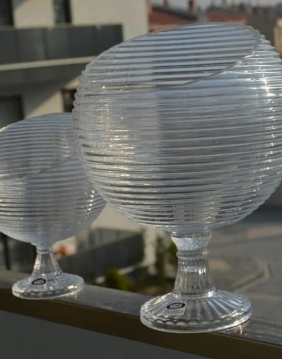 ÇİZGİLİ EĞİK SUNUM KASE