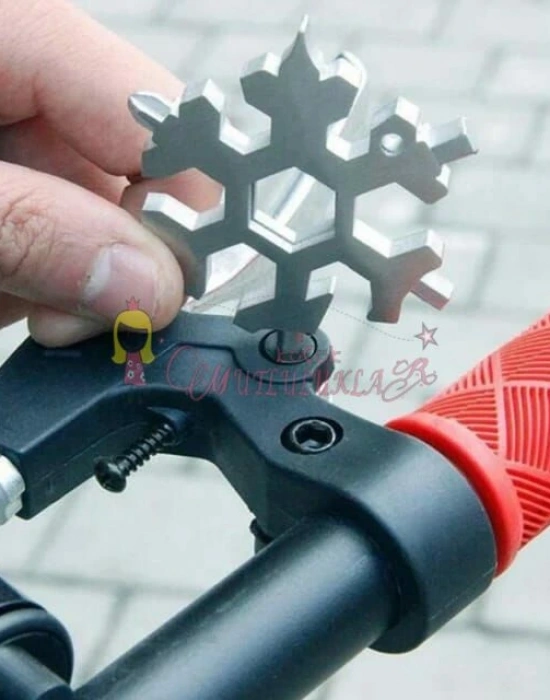 Çok Amaçlı Alyan Tornavida Takımı Çelik Taşınabilir Kar Tanesi Anahtarlık Şişe Açıcı