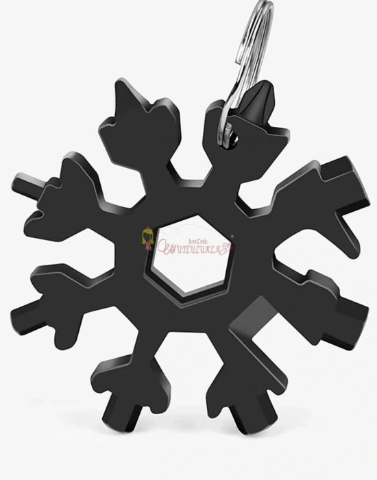 Çok Amaçlı Alyan Tornavida Takımı Çelik Taşınabilir Kar Tanesi Anahtarlık Şişe Açıcı