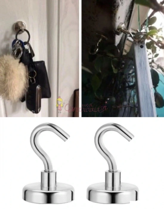 Çok Amaçlı Güçlü Neodyum Mıknatıs Manyetik Kanca Askı 2 Adet